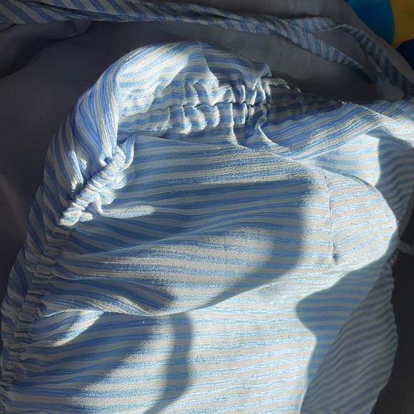 White and Blue Stripes Romper - Picture 5 of 7